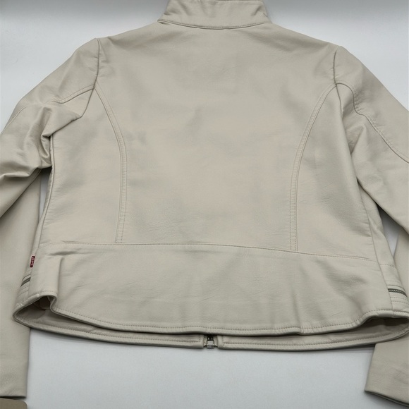 Women's Faux Leather Racer Jacket Levi's medium NWT - Picture 10 of 12